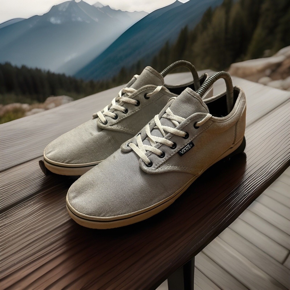 Vans Off The Wall Skater Shoes Unisex 8.5M 10W Striped Blue Canvas Lace Up TB4R